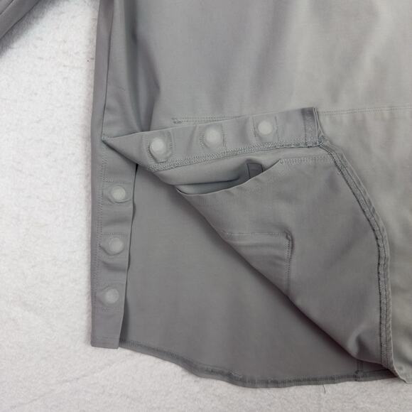 Bylt Basics Men's Elite Fairway Pullover Sweatshirt Large Gray Magnetic Snaps - Picture 10 of 13